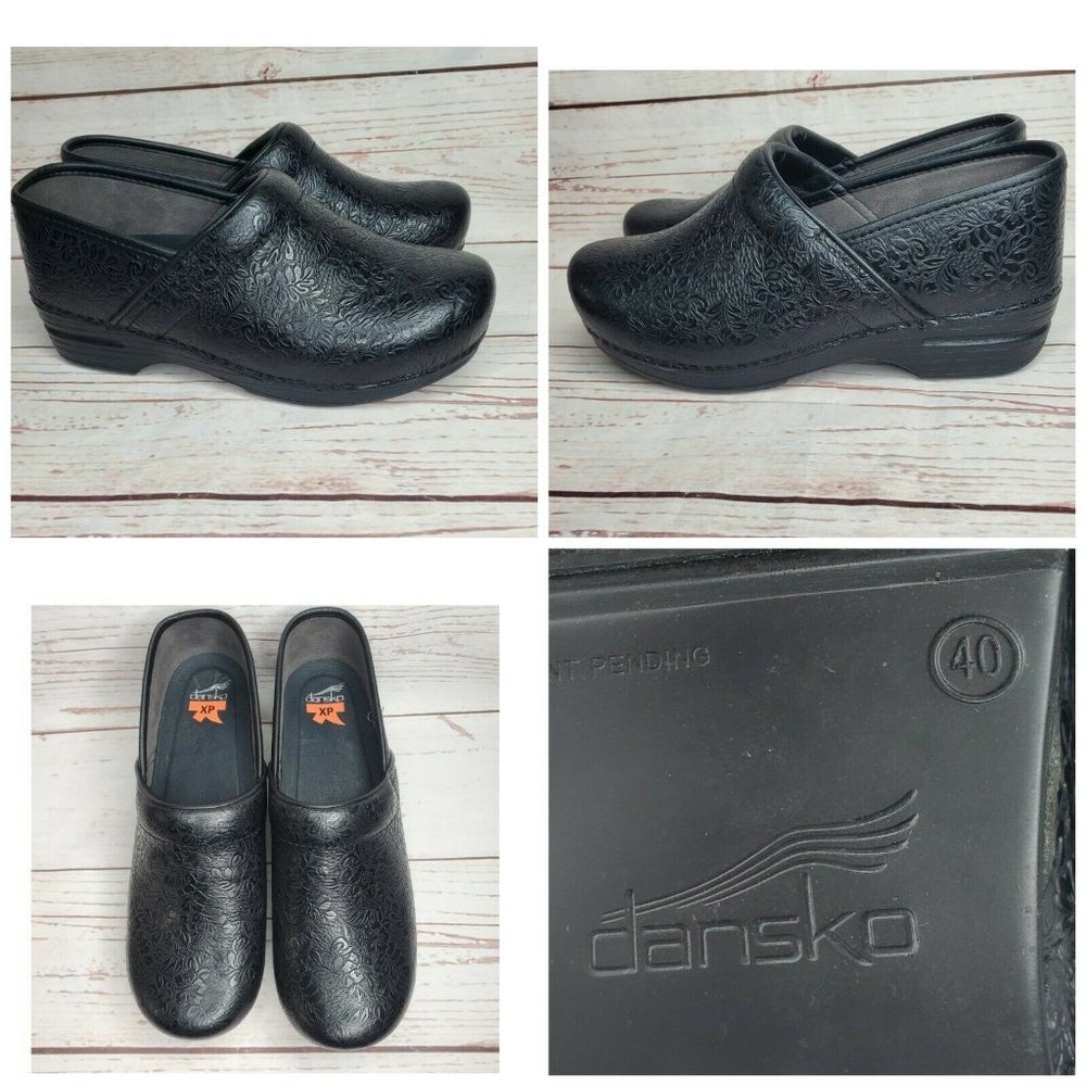 Dansko Pro Xp Floral Tooled Clogs 40